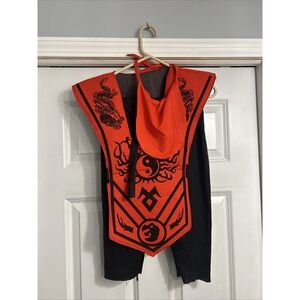 Child's Ninja Halloween Costume 4-6 Kids Size With Mask, Feet And Hand Covers